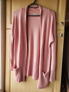 Sunday Best Wool Blend Pink Open-Front Women's Cardigan Sweater